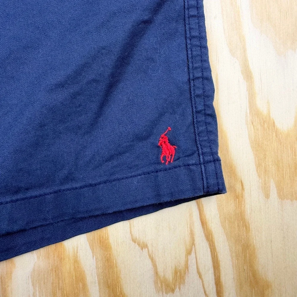 Polo Ralph Lauren Kids Navy Blue Chino Shorts Size 16 Elastic Waist Pony Logo